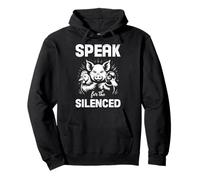 Animal Welfare SPEAK FOR THE SILENCED Funny Animal Rights Pullover Hoodie