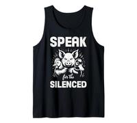 Animal Welfare SPEAK FOR THE SILENCED Funny Animal Rights Tank Top