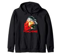 Animal Welfare STOP POACHING GORILLAS Funny Animal Rights Zip Hoodie