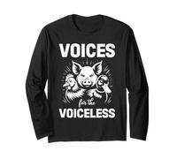 Animal Welfare VOICES FOR THE VOICELESS Funny Animal Rights Long Sleeve T-Shirt
