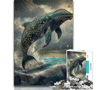 Animal Whale Art Jigsaw Puzzles for Adults 1000,Staycation Kill Time Every Piece Is Unique - Challenging Family Fun Game (38x26cm)