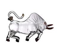 Animal Whiskey Decanter Chinese Zodiac OX Shaped Wine Decanter Glass Bottle is Fit for Wine Bourbon Whiskey Vodka, 1L
