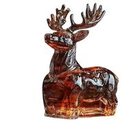 Animal Whiskey Glass Decanter - Creative Animal Statue Wine Bottle | Funny Elephant/Deer/Wolf/Owl Shape Whiskey Decanter | Exquisite Liquor Glass Bottle for Dad Husband(Deer)