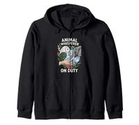 Animal Whisperer On Duty Wildlife Nature Lover Zip Hoodie