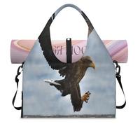 Animal White Tailed Eagle Sports Duffel Bag for Women Men Weekend Overnight Bag with Shoe Compartment Shoulder Tote Luggage Bag for Yoga Gym Travel