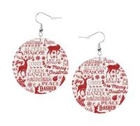 Animal Wilderness Bear Deer Leather Round Earrings Daily Accessories Working At Work Women'S Fashion