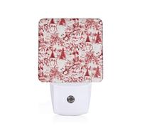 Animal Wilderness Bear Deer Plug-in Led Night Light with Motion Sensor Dusk to Dawn Sensor Backlit Nightlight for Bedroom Bathroom