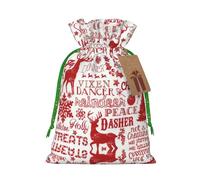 Animal Wilderness Bear Deer Print Christmas Drawstring Gift Bags,For Christmas Holiday,Birthday,Wedding Or Daily Gift