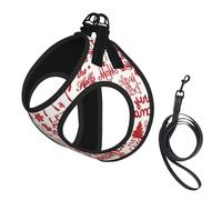Animal Wilderness Bear Deer Print Pet Leash Vest,Breathable Mesh Pet Harness, Reflective For Small Medium Dogs Safe Easy Walking