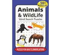 Animal & WildLife word search puzzles: word search puzzles with easy to read print about animals, wildlife, outdoors and more | 110 pages| 50+ puzzles... gift for vacations, holidays and relaxation