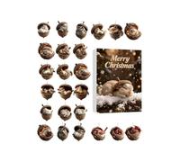 Animal with Countdown | Reusable Collectible 2D - Countdown to with Animals Made of Acorns for Friends Children Family Christmas Tree Window Wall Door Mantle