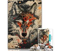 Animal Wolf Art 1000 Piece Jigsaw Puzzles for Teenagers Gifts,Decompressing Intellectual Educational Toy Secret Santa Gifts 38x26cm