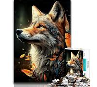 Animal Wolf Art Jigsaw Puzzles for Adults Teenagers Jigsaws Puzzle,Toys Educational Games Stress Relieving Wall Decoration (75x50cm)