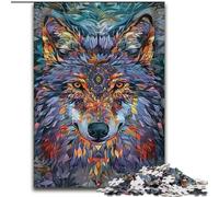Animal Wolf Art Jigsaw Puzzles for Teenagers, Challenging Game Toys Wall Decoration Unique Birthday And Xmas Gifts (26x38cm)
