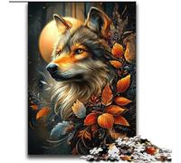 Animal Wolf Art Jigsaw Puzzles for Teenagers, Educational Games DIY Toys with Matching Poster And Trivia Sheet for Age 14+ (70x100cm)