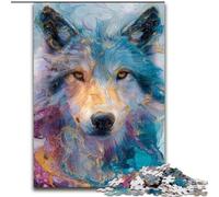 Animal Wolf Art Puzzles for Adults Teens 1000 Pieces, Challenging Game Toys Wall Decoration Unique Birthday And Xmas Gifts (26x38cm)