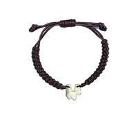 Animal Wolf Shark Tooth Bracelet for Women Men Personalized Human Wolf Teeth Dental Hygienist Dentist Bracelet Teen Girls Gothic Jewelry Gift (Brown), Resin