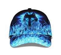 Animal Wolves Blue Wolf Unisex Baseball Cap Lightweight Dad-Caps Classic Trucker Hat for Summer Outdoor Sport
