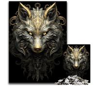 Animal Wolves Wolf Head Jigsaws 1000 Pieces for Adults Challenging Puzzles DIY Decoration Brain Challenge for Adult Family 1000 PCS(75x50cm)