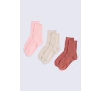 Animal Women's 3 Pack 'Flynn' Soft Warm Comfortable Lightweight Breathable Socks in Pink | Size: 12-2 Animal Pink 12-2
