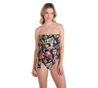 Animal Womens Belted Bandeau One Piece Swimsuit - Green - 10 UK - Green - 81% Polyester/19% Elastane