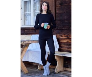 Animal Women's 'Carmel' Warm & Cosy Seamless Ribbed Soft Snug Fit Thermal Pants in Black | Size: Small Animal Black S