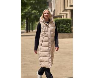 Animal Womens Comfort Zone Longline Gilet - Beige - 8 UK - Beige - 100% Mixed