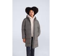 Animal Women's 'Cosi Cloud' Water Resistant Mid Length Warm Hooded Down Filled Coat in Khaki | Size: 8 Animal Khaki 8