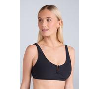 Animal Women's 'Florence' Stretchy Quick Dry Chlorine Resistant Ribbed Bikini Top in Black | Size: 6 Animal Black 6