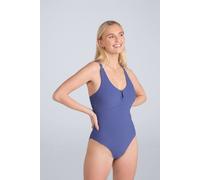 Animal Women's 'Florence' Stretchy Quick Dry Soft Chlorine Resistant Ribbed Swimsuit in Navy | Size: 6 Animal Navy 6