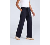 Animal Women's High Waisted Adjustable Tie Belt Smart Casual Straight Leg Trouser in Navy | Size: 16 Animal Navy 16