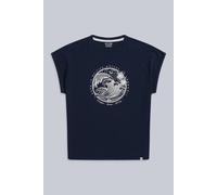 Animal Women's 'Holly' Cornwall Print Lightweight 100% Cotton Short Sleeve T-Shirt in Navy | Size: 6 Animal Navy 6