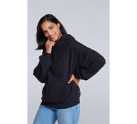 Animal Idol Womens Drop Shoulder Hoodie - Soft & Cosy Beach Jumper with Kangaroo Pocket, Elasticated Cuffs & Hem - Autumn Winter Walking, Hiking & Outdoors Jet Black Women's Size 20