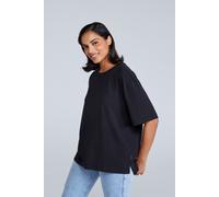 Animal Women's 'Idol' Logo Print Lightweight Cotton Relaxed Fit Casual T-Shirt in Jet Black | Size: 20 Animal Jet Black 20