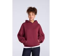 Animal Women's 'Idol' Soft 100% Cotton Casual Logo Comfortable Drop Shoulder Hoodie in Burgundy | Size: XL Animal Burgundy XL