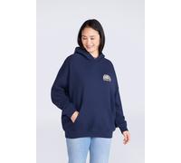 Animal Women's 'Kaya' Graphic Print Cotton Kangaroo Pocket Casual Pullover Hoodie in Indigo | Size: XL Animal Indigo XL