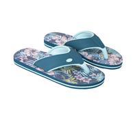 Animal Womens Leaf Print Recycled Flip Flops - Mint - 6 UK - Mint - 100% Mixed