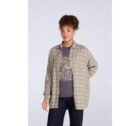 Animal Women's 'Maisie' Supersoft Casual Warm Comfy Relaxed Fit Button Down Shirt in Khaki | Size: 6 Animal Khaki 6