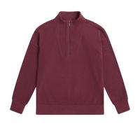 Animal Women's Ottoman Half Zip Jumper - Burgundy - 6 UK - Burgundy - 52% Cotton/46% Polyester/2% Elastane