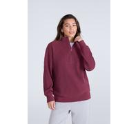 Animal Women's 'Ottoman' Warm Comfortable Soft Casual Half Zip Ribbed Sweatshirt in Burgundy | Size: 18 Animal Burgundy 18