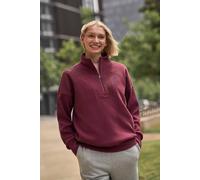 Animal Women's 'Ottoman' Warm Comfortable Soft Casual Half Zip Ribbed Sweatshirt in Burgundy | Size: 6 Animal Burgundy 6