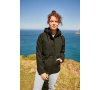 Animal Women's 'Padstow' Lightweight Cotton Jacket Stylish Water Resistant Hood Coat in Dark Green | Size: 6 Animal Dark Green 6