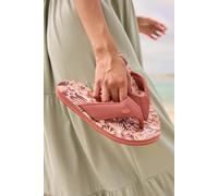 Animal Women's Swish All Over Printed Flip Flop in Tan | Size: 4 Animal Tan 4
