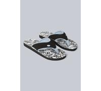 Animal Swish Womens AOP Flip Flops - Slip-on, Lightweight Sandals with Soft padded upper straps - For Autumn, Winter, Beach & Outdoors Jet Black Adult Shoe Size 9