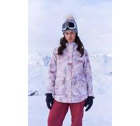 Animal Women's 'Tignes' Printed Waterproof Taped Seams Thermal Tested Snow Jacket in Pink | Size: 8 Animal Pink 8