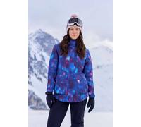 Animal Women's 'Tignes' Printed Waterproof Taped Seams Thermal Tested Snow Jacket in Purple | Size: 12 Animal Purple 12