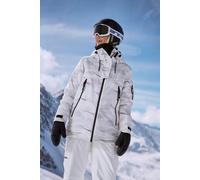 Animal Women's 'Trail' Waterproof Skiing Fleece Lined Snow Jacket in White | Size: 18 Animal White 18