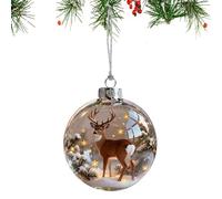 Animal Wonders Series Decor - 7cm 3D Crystal Glass, Wildlife, Animal Transparent Christmas Balls | Vivid Natural Style, Ornaments Holiday Souvenirs, Festive Home Decor