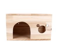 Animal Wooden House, Animal Hideout Hut Bottomless Large Door for Rabbit for Cats