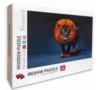 Animal Wooden Jigsaw Puzzles 48x32in, Lion Jigsaw Puzzles 3000 Pieces for Adults with Box, Educational Challenging Game, Back Lettering Easy to Distinguish, Summer Gifts, Beautiful Decoration, F-3957